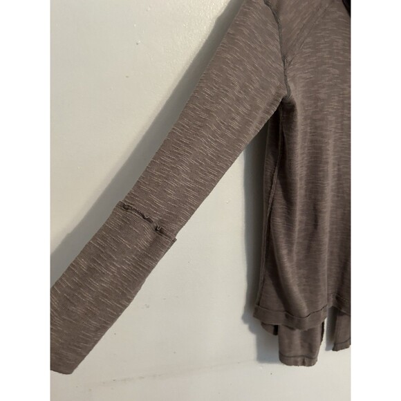 WE THE FREE BROWN COWL NECK Split Back Oversized Sweater Top Size Medium - Picture 3 of 7